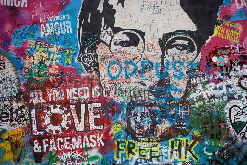 John Lennon Wall with Cassidy Travel