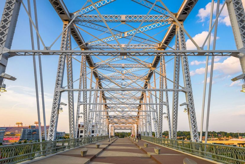 John Seigenthaler Pedestrian Bridge with Cassidy Travel