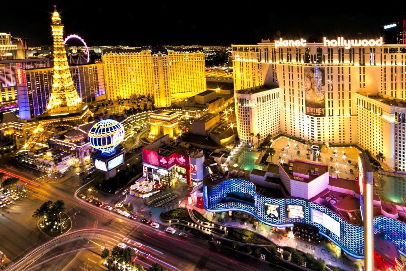 The Strip at Night with Cassidy Travel